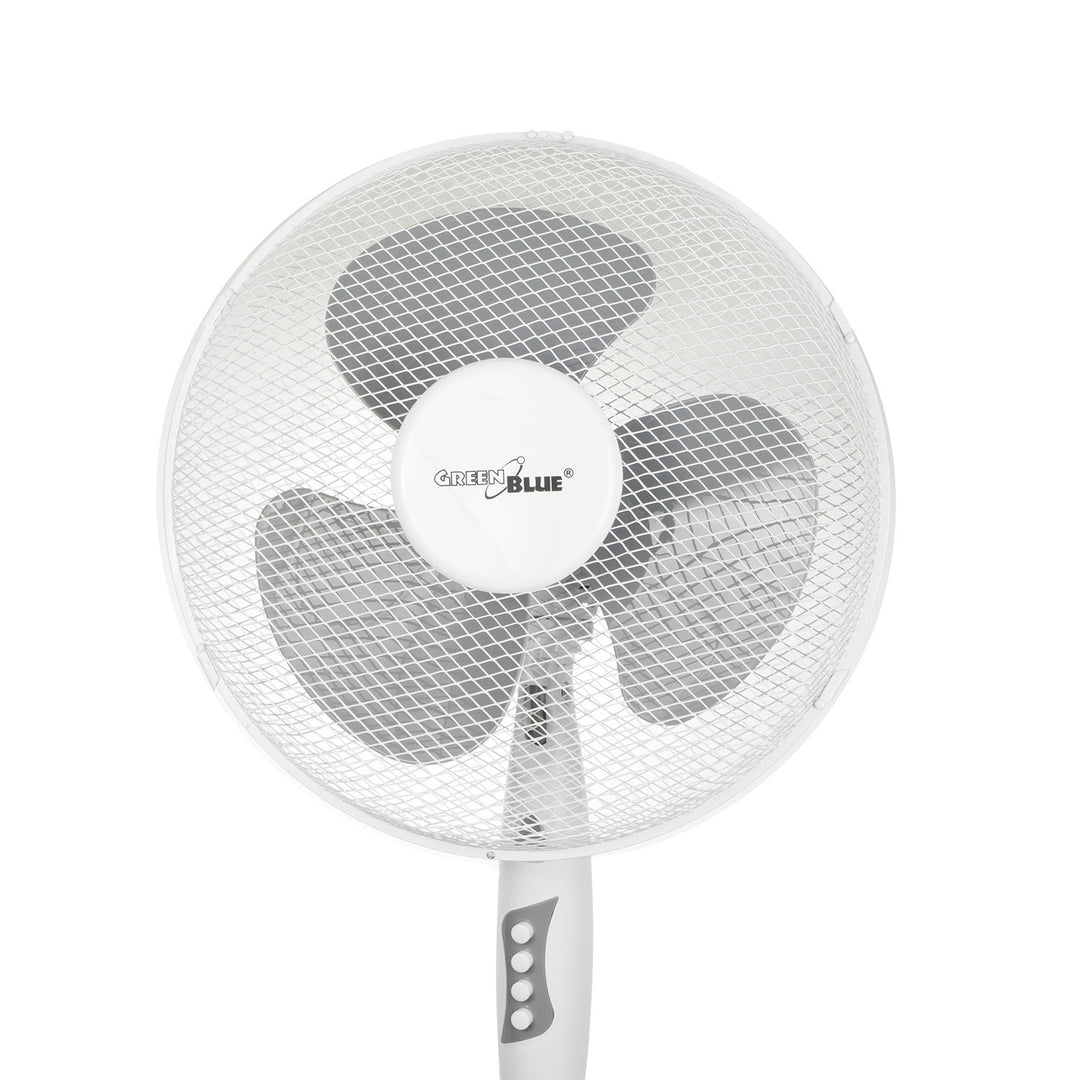 Standventilator 40 Watt 3 Geschwindigkeitsstufen Niedriger Geräuschpegel Oszillation Bodenventilator Weiß