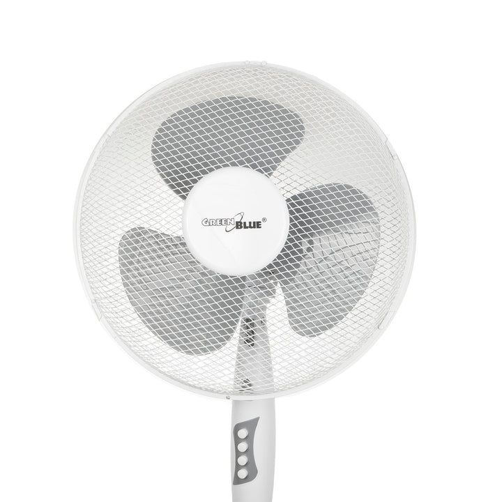 Standventilator 40 Watt 3 Geschwindigkeitsstufen Niedriger Geräuschpegel Oszillation Bodenventilator Weiß