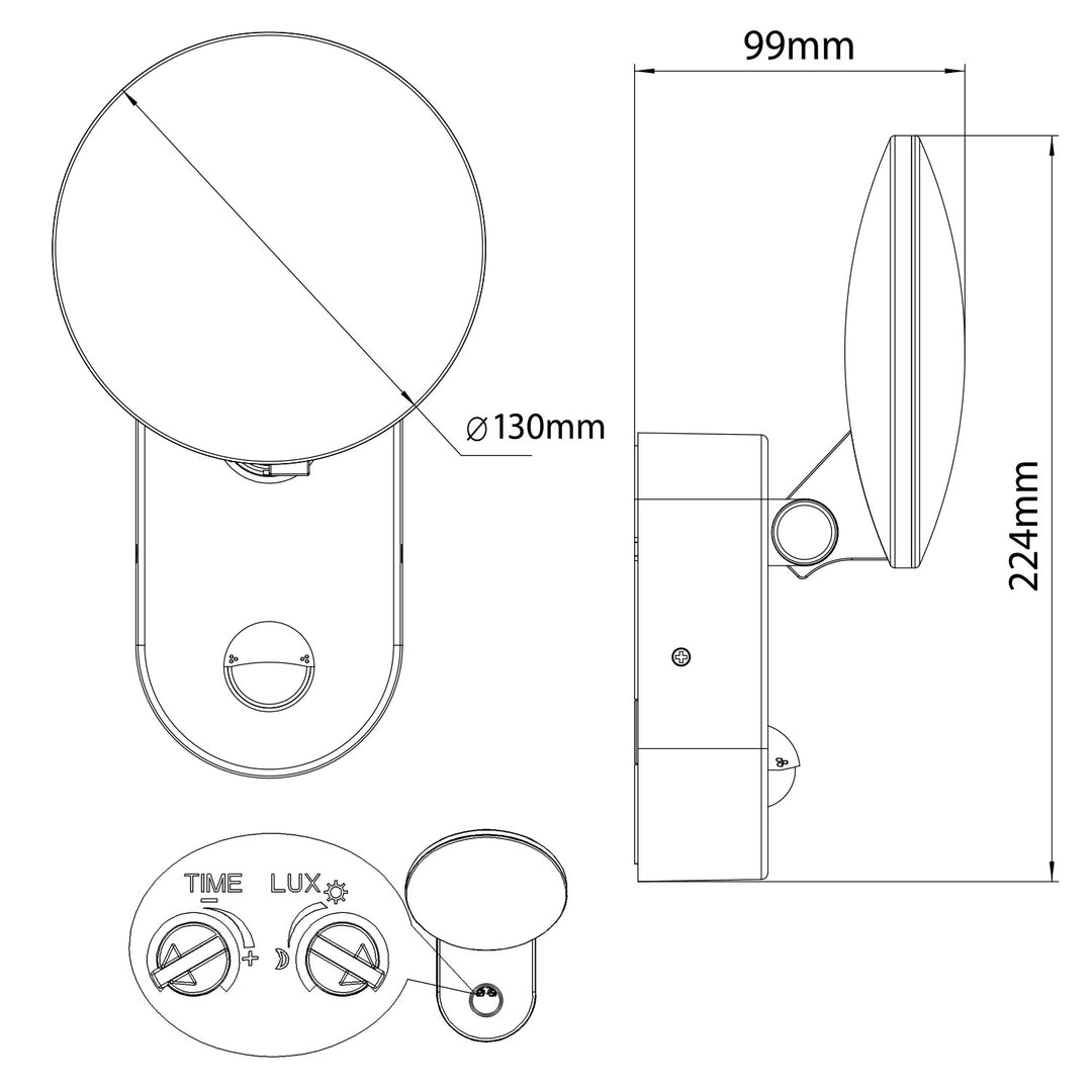 LED Wandlampe mit PIR Bewegungssensor Dämmerungssensor Außenwandleuchte Wandleuchte Innen-/ Außenbeleuchtung IP65 4000K Neutralweiß (15W (1100lm))