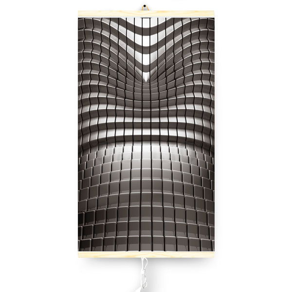 Infrarot-Heizung flexible Heizplatte 430W TRIO Abstraktion-Design Abmessungen 100x57cm mit Schalter und Regler