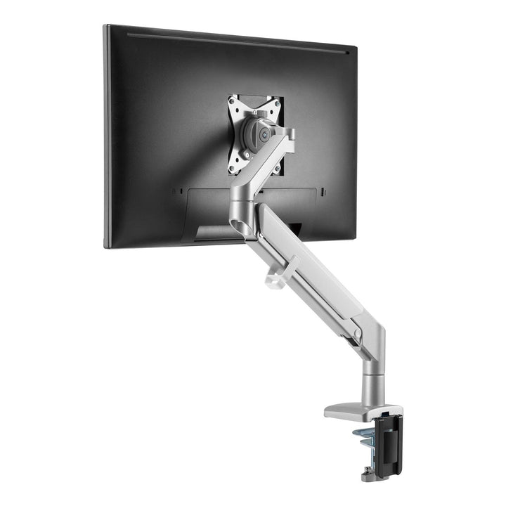 Monitorhalterung mit Gasfeder Tischhalterung Monitorarm Schwenkbar Neigbar Drehbar 13"-32" bis 9kg VESA 75x75 100x100 (Grau)