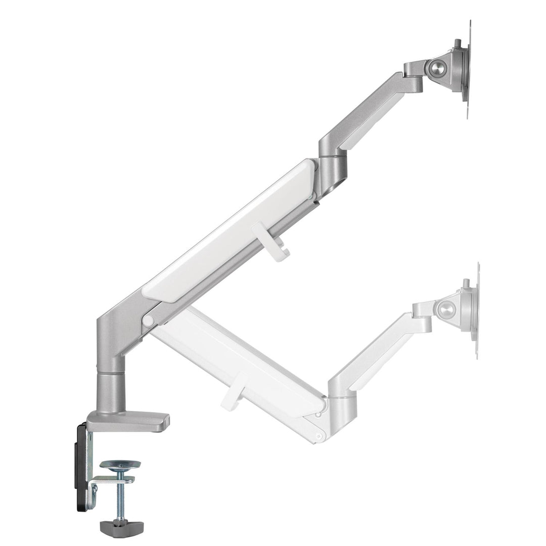 Monitorhalterung mit Gasfeder Tischhalterung Monitorarm Schwenkbar Neigbar Drehbar 13"-32" bis 9kg VESA 75x75 100x100 (Grau)