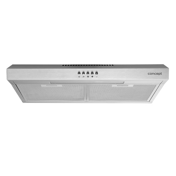 Dunstabzugshaube 60cm mit LED-Beleuchtung Unterbauhaube 135 m3 67W Silber