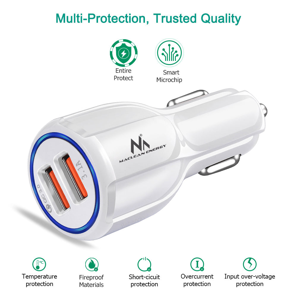 Maclean MCE478 für 12-24V Zigarettenanzünder mit Quick Charge 3.0