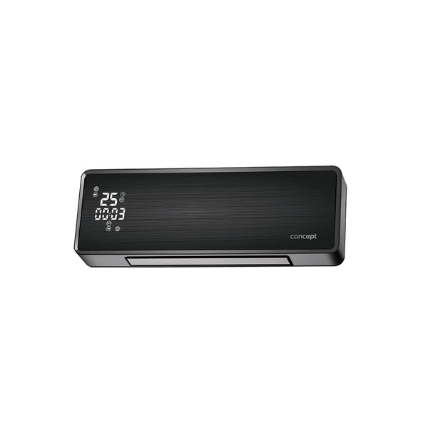 Keramik Wandheizung mit Fernbedienung LED-Display Keramik-Wandheizlüfter  Timer Lüfterfunktion Oszillation 2000W bis zu 20 m2 Schwarz