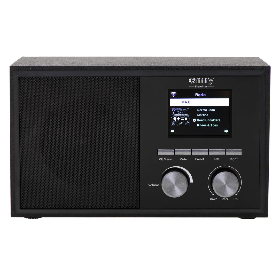 Camry CR 1180 DAB Wi-Fi Internetradio Digitalradio Über 20.000 Sender weltweit Verbindung AUX Wettervorhersage Doppelalarm