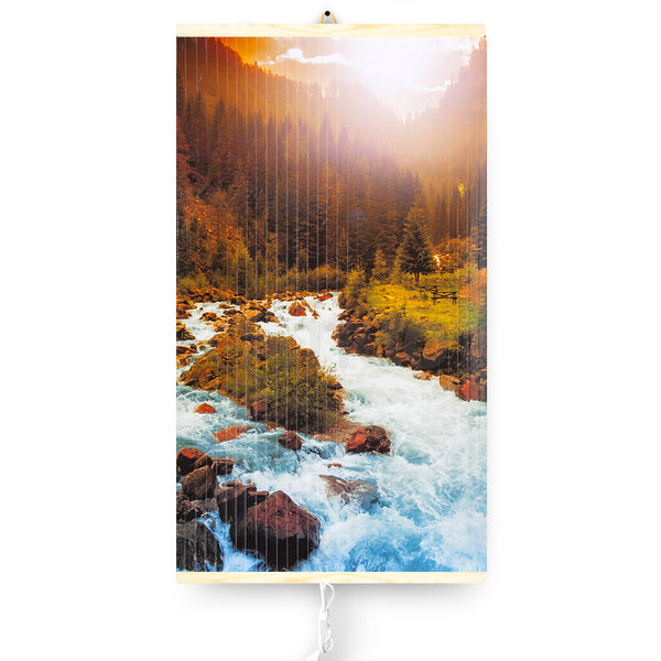 Infrarot-Heizung - flexible Heizplatte 430W TRIO Design 10 River, Abmessungen 100x57cm mit Schalter und Regler