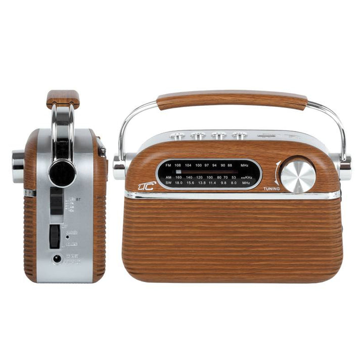 Nida Tragbares Retro-Radio mit Bluetooth/AM/FM / MP3 / USB/SD 1200mAh Akku Teleskopantenne …