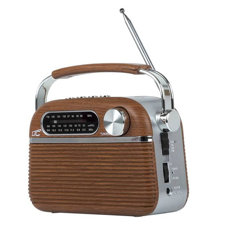 Nida Tragbares Retro-Radio mit Bluetooth/AM/FM / MP3 / USB/SD 1200mAh Akku Teleskopantenne …