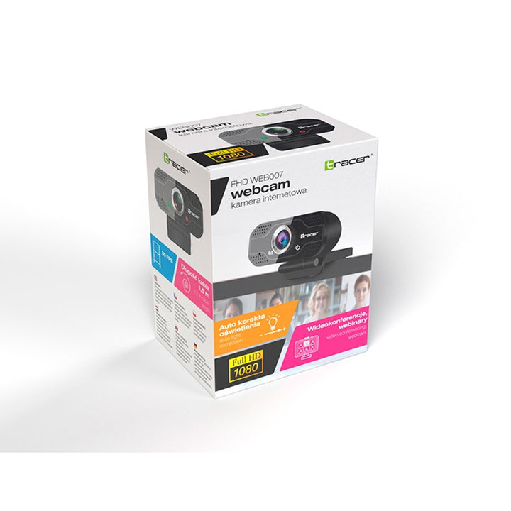 Tracer WEB007 USB Webcam mit Mikrofon FullHD 30 fps 120° Blickfeld Lichtkorrektur Home-Office Streaming Kamera …