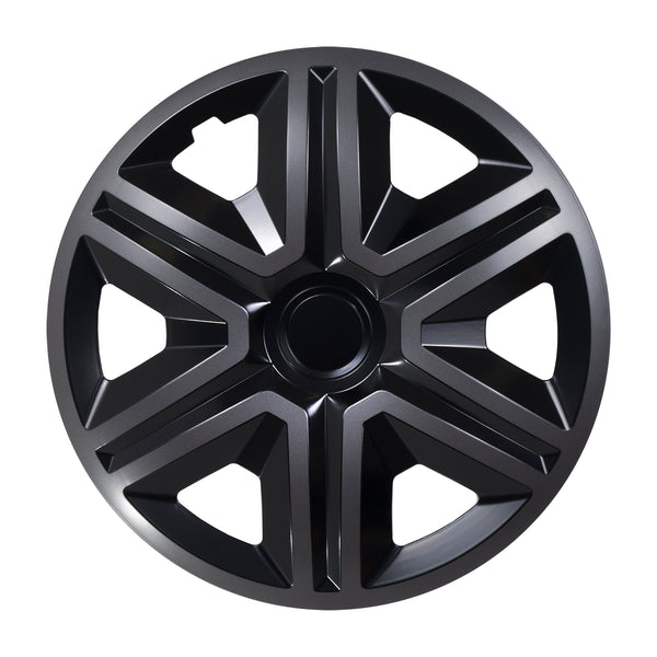 Action 4 x Universal Radzierblenden Radkappen Satz 4er Set Auto KFZ Zoll (Graphit-schwarz, 14")