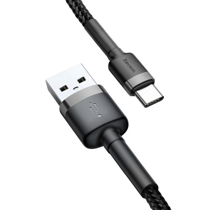 USB A Stecker - USB Typ-C Stecker 2m CATKLF-CG1 Grau+Schwarz BASEUS Kabel