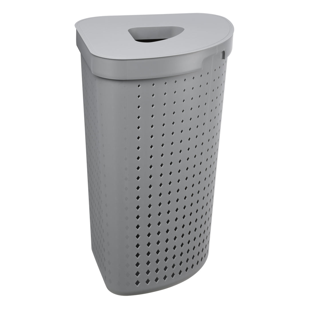 Seoul Wäschekorb mit Deckel Eckig Wäschebehälter Wäschesammler Aufbewahrungskorb Wäschetonne 62L (Grau)