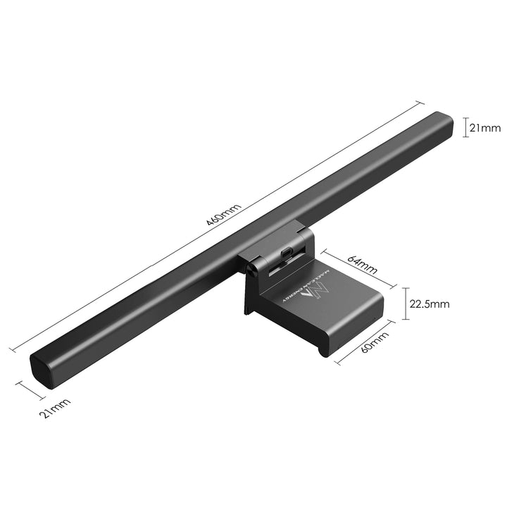 LED Monitor Lampe 5W Bildschirmlampe Einstellbare Helligkeit und Farbtemperatur Schreibtischlampe Computer Monitor Lampe USB Typ-C 5V