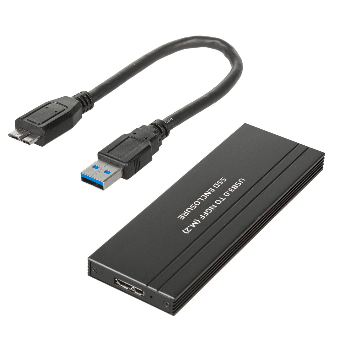 USB 3.0 Festplattengehäuse für M.2 SDD NGFF Festplatten bis zu 5Gbps Externes SSD Gehäuse 2230/2242/2260/2280mm Adapter Unterstützt UASP Plug & Play