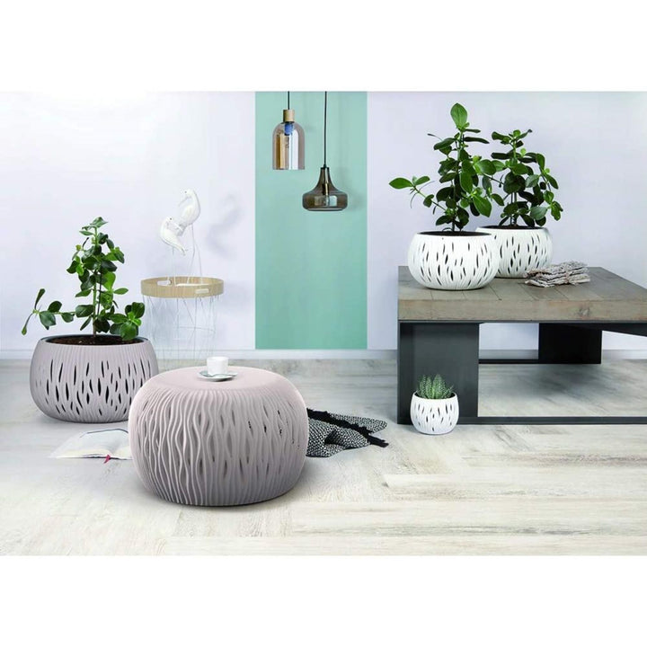 Pflanztopf mit Einsatz Prosperplast Sandy Bowl DSK240 grau