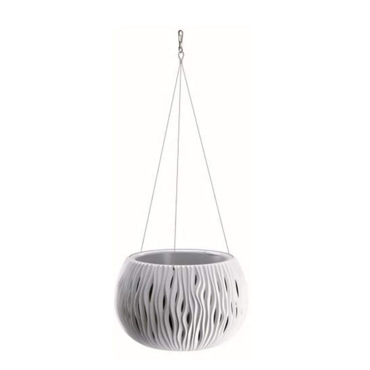 Hängender Pflanztopf 2in1 mit Einsatz Ø 370 mm 9L weiß Sandy Bowl