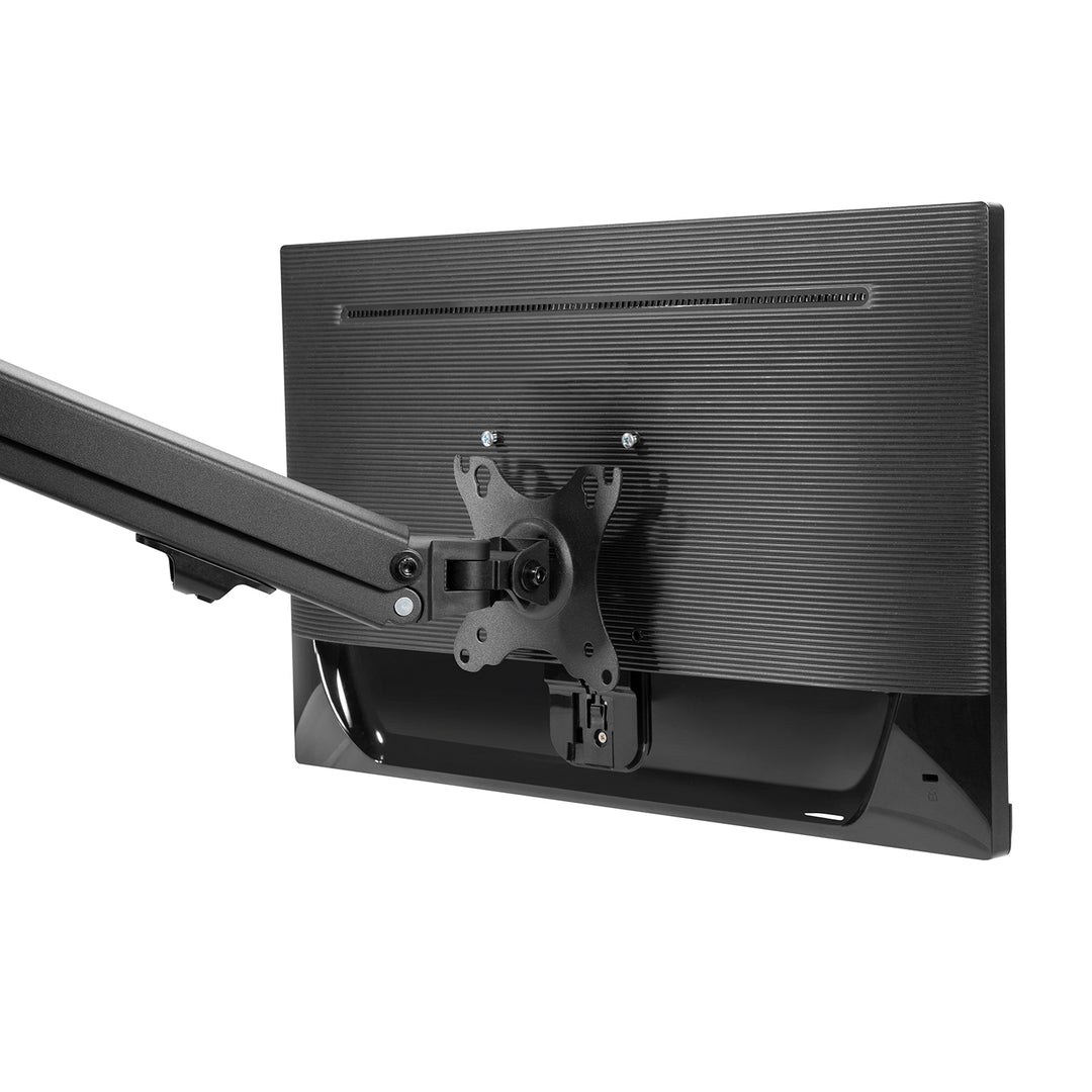 1-Fach Monitorhalterung mit Gasfeder 17"-27"Tischhalterung Monitorarm Schwenkbar Neigbar Drehbar VESA 75x75 100x100 2-7kg