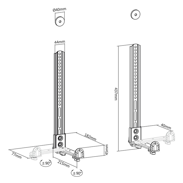 Universal Soundbar Halterung bis 15kg Lautsprecherhalterung für die Montage unter TV