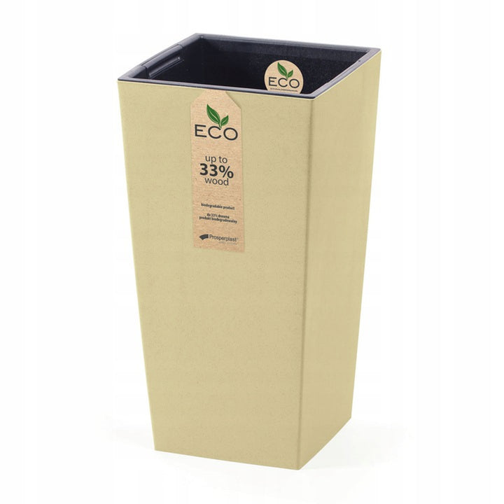 Prosperplast 2in1 Pflanzgefäß 40 x 40 x 75 cm, Grande Urbi Square Eco
