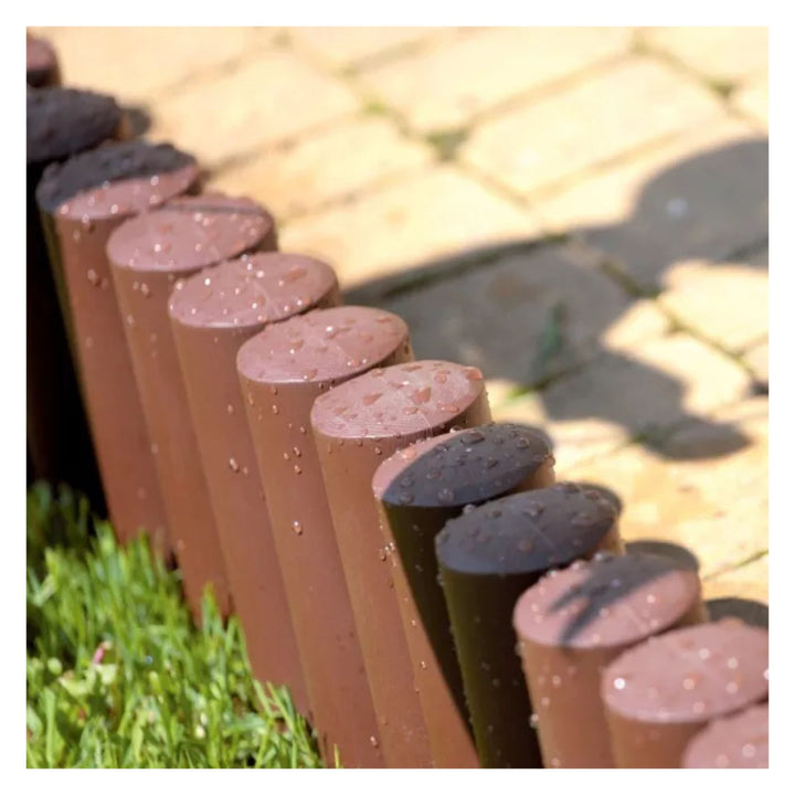 IPAL Plus Gartenpalisade Garten Palisade Rasenkante Beetumrandung (2,4m, Braun)
