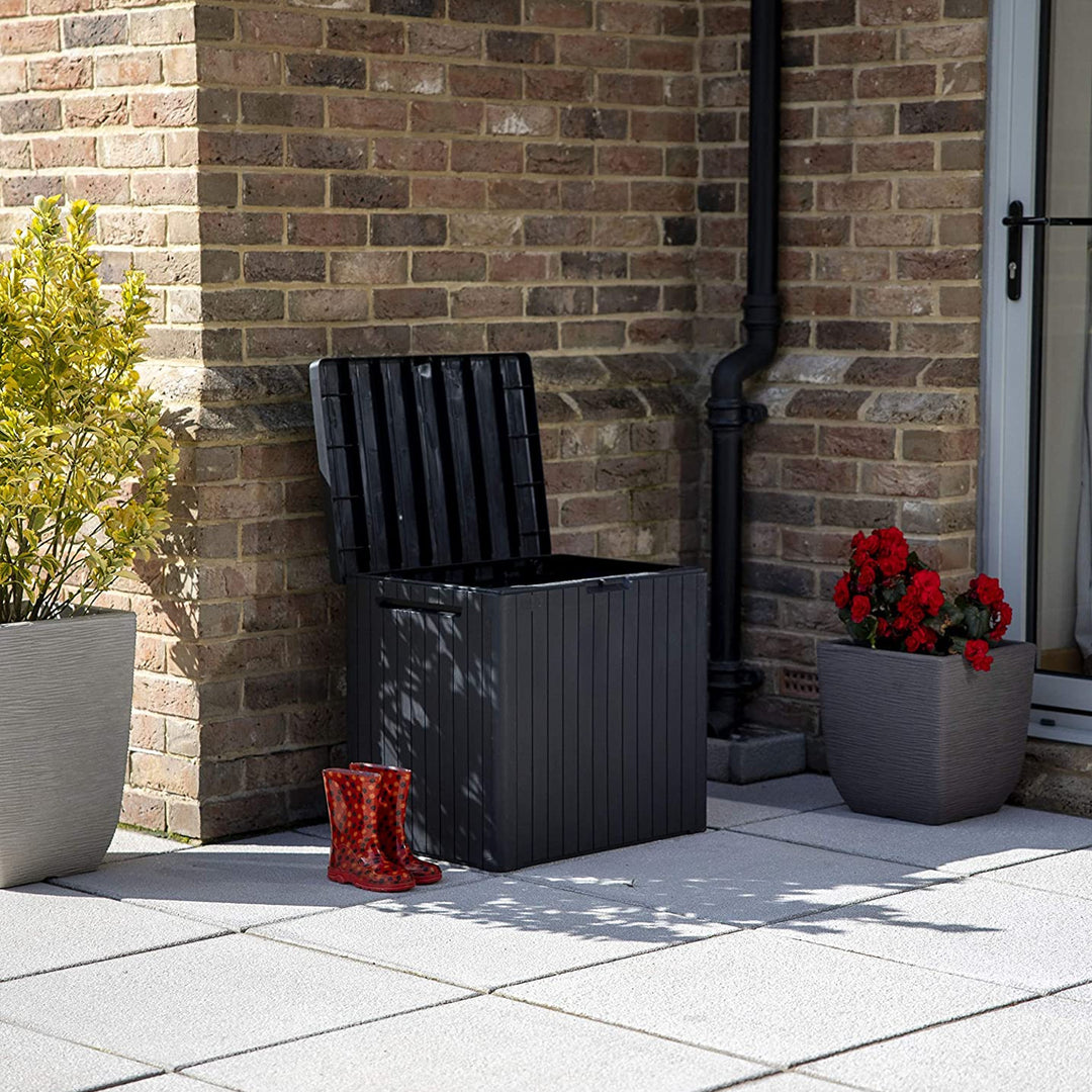 Keter Gartenbox City Storage Box 113L  beständig gegen niedrige Temperaturen und UV-Strahlung