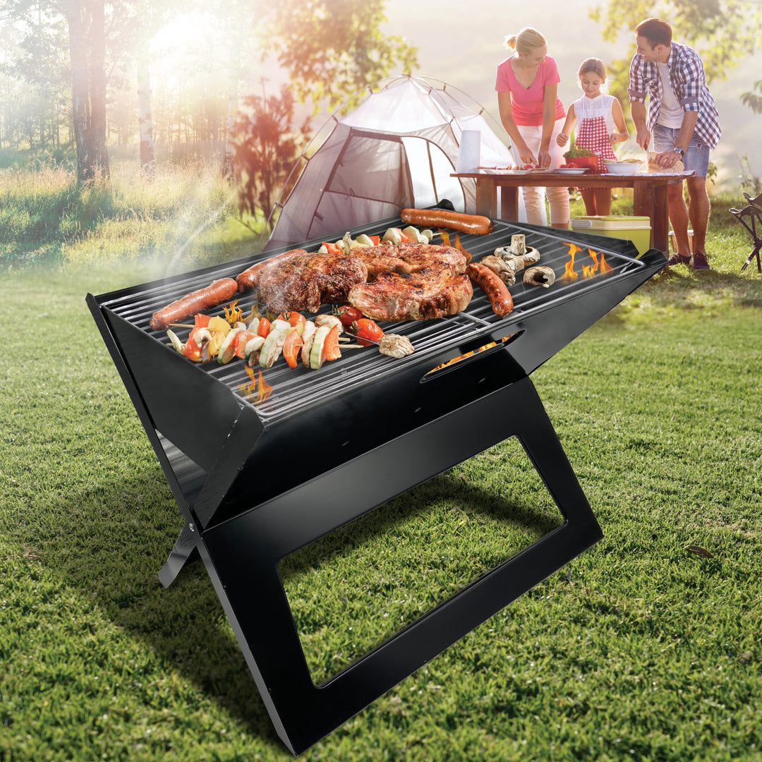 camping grill faltbar Maestro Portable BBQ MR1011 Koffergrill mit Gitter und Rost Holzkohleg – Euroelectronics DE