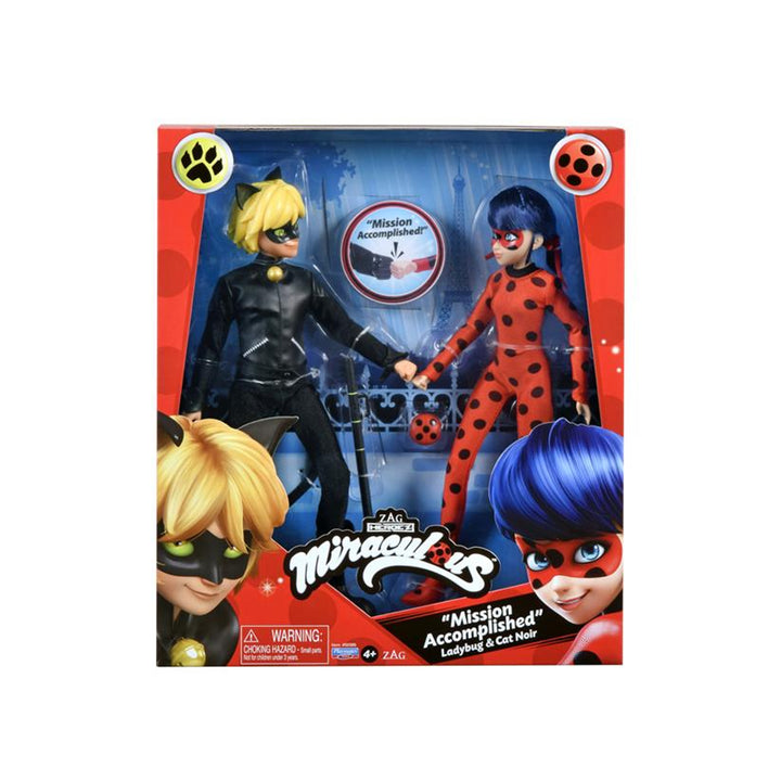 2 Puppen von Miraculous Ladybug und Cat Noir von Playmates