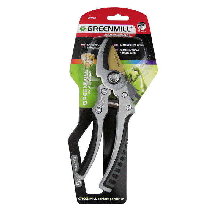 Professionelle Gartenschere Schere SK-5 Stahl Titan-Beschichtete Klinge Gartenwerkzeug 19cm max. Schneidedurchmesser 15mm …