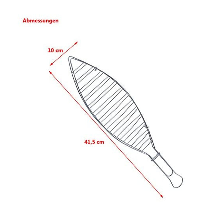 Grillrost für Fisch verchromter Stah 41cm Grillzubehör