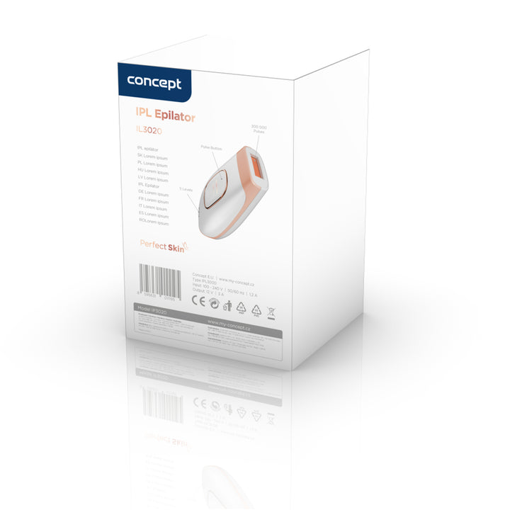 Perfect Skin IL3000 IPL Haarentfernungsgerät Epilierer Intensive Pulslichttechnologie Haarentfernung Glatte Haut