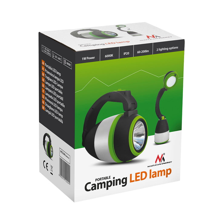 3 in 1 LED-Lampe Campinglampe Tischlampe Taschenlampe Klappbar Outdoor 3 Lichtmodi 1W 60-200LM Kaltweiß 6000K IP20 (Batteriebetrieben: 3xAA 1,5V)