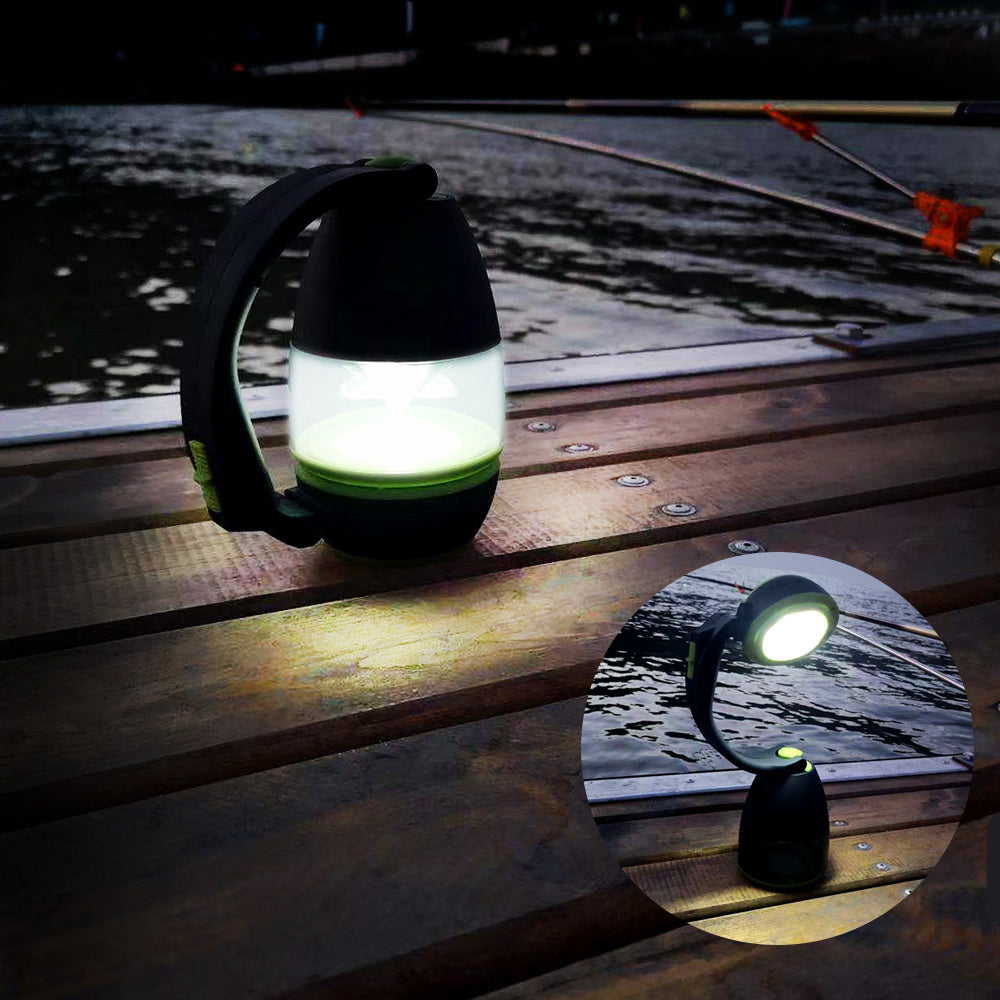 3 in 1 LED-Lampe Campinglampe Tischlampe Taschenlampe Klappbar Outdoor 3 Lichtmodi 1W 60-200LM Kaltweiß 6000K IP20 (Eingebauter Akku 1500mAh / Powerbank-Funktion)