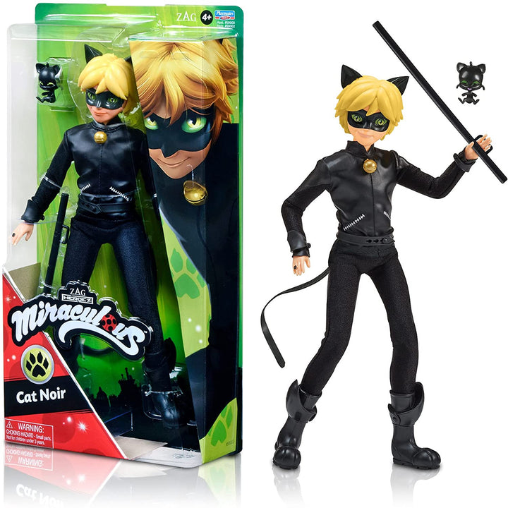 Puppe Cat Noir aus der Zeichentrickserie mit Zubehör