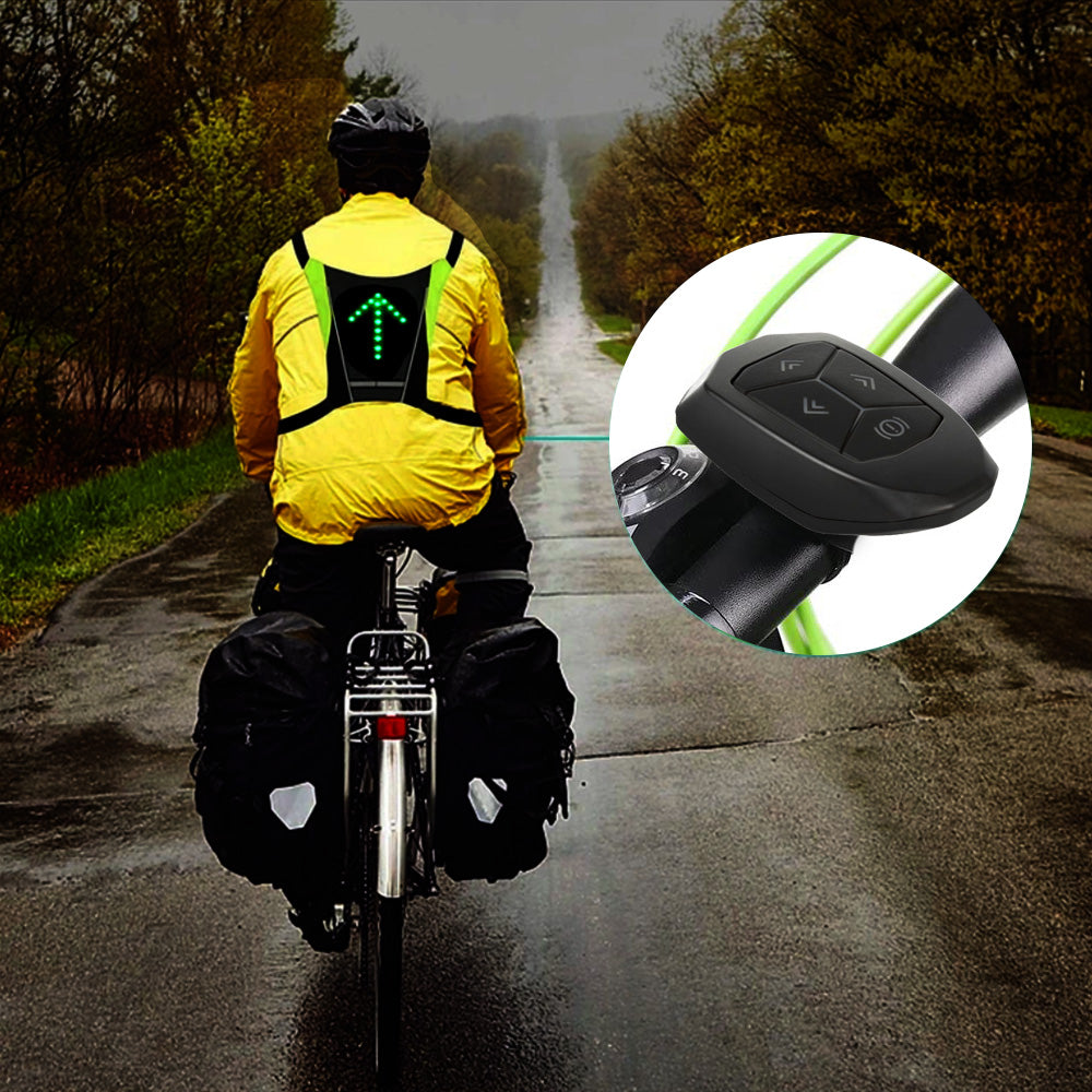 fahrradweste mit led Sicherheitswarnweste mit LED Blinker Rucksack