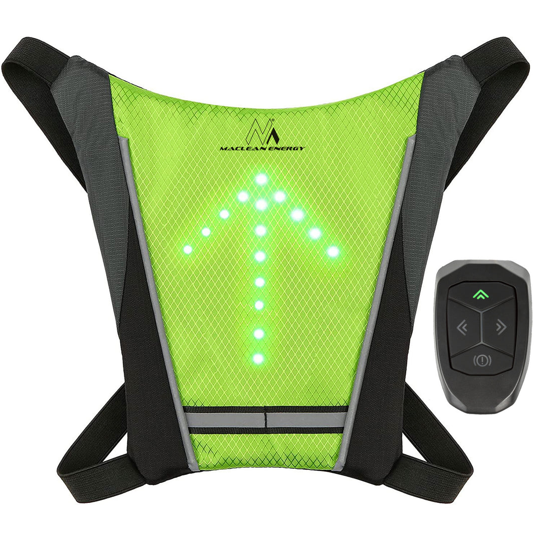 fahrradweste mit led Sicherheitswarnweste mit LED Blinker Rucksack