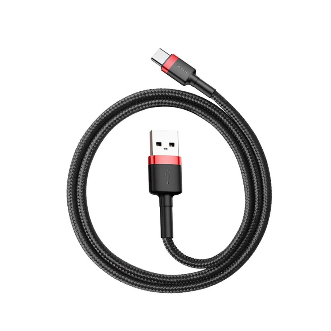 USB A Stecker - USB-C Stecker 1m CATKLF-B91 Rot+Schwarz Baseus Kabel