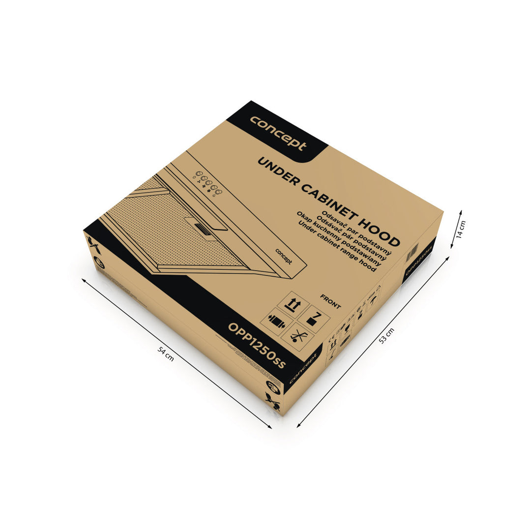 Concept 50cm OPP1250SS Silber Dunstabzugshaube LED Beleuchtung