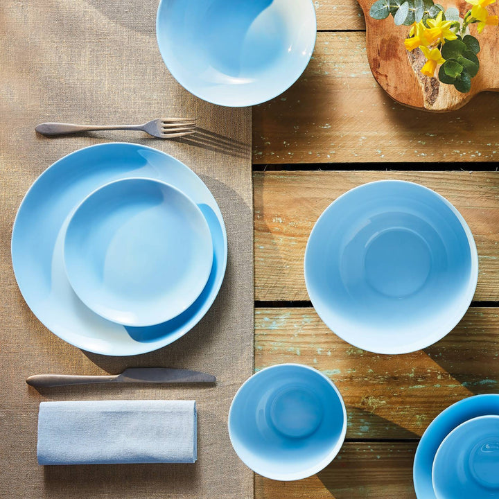 Dajar 00443 Tafelservice Hartglasgeschirr Geschirrset Tafelset Essservice Geschirr Diwali Light Blue 18 tlg.