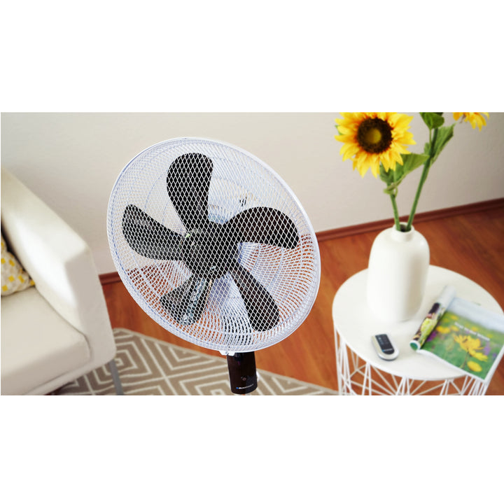 Stehender Lüfter mit Display Ventilator 40 cm Durchmesser, Standventilator 3 Geschwindigkeitsstufen Timer Fernbedienung Leistung 55W