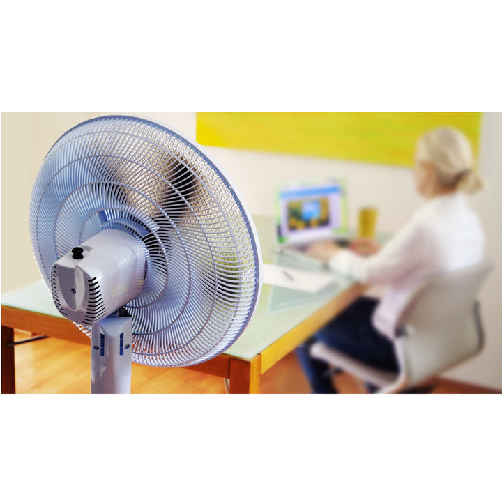 Stehender Lüfter mit Display Ventilator 40 cm Durchmesser, Standventilator 3 Geschwindigkeitsstufen Timer Fernbedienung Leistung 55W