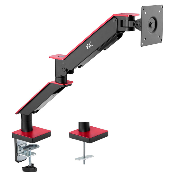 Gaming Monitorhalterung Halterung für Gaming-Monitor 17-35" Doppelarm Tischhalterung Höhenverstellbar Schwenkbar Neigbar Max. 8kg VESA 75x75 / 100x100