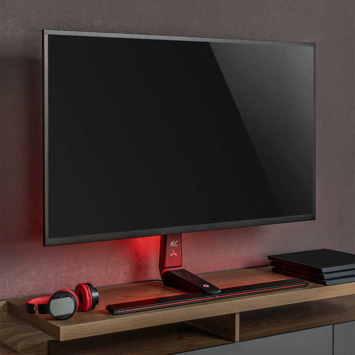 Gaming Monitorständer Monitorhalterung TV-Halterung Standfuß 32-55" RGB LED-Beleuchtung Höhenverstellbar Schwenkbar Neigbar max VESA 400x400, max. 40kg