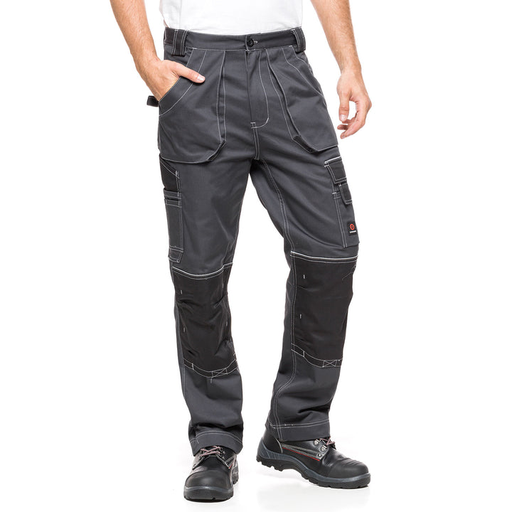 Männerhose HELIOS Hose grau -schwarz Größe 48 (86-90)