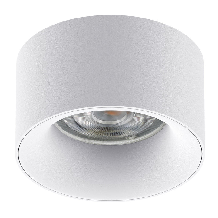 Einbauleuchte Deckenleuchte mit GU5.3 MR16 Fassung für LED & Halogen Leuchtmittel bis 35W 70x40mm Einbaustrahler Aluminium Rund Weiß