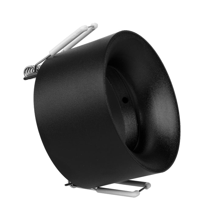 Einbauleuchte Deckenleuchte mit GU5.3 MR16 Fassung für LED & Halogen Leuchtmittel bis 35W 70x40mm Einbaustrahler Aluminium Rund Schwarz