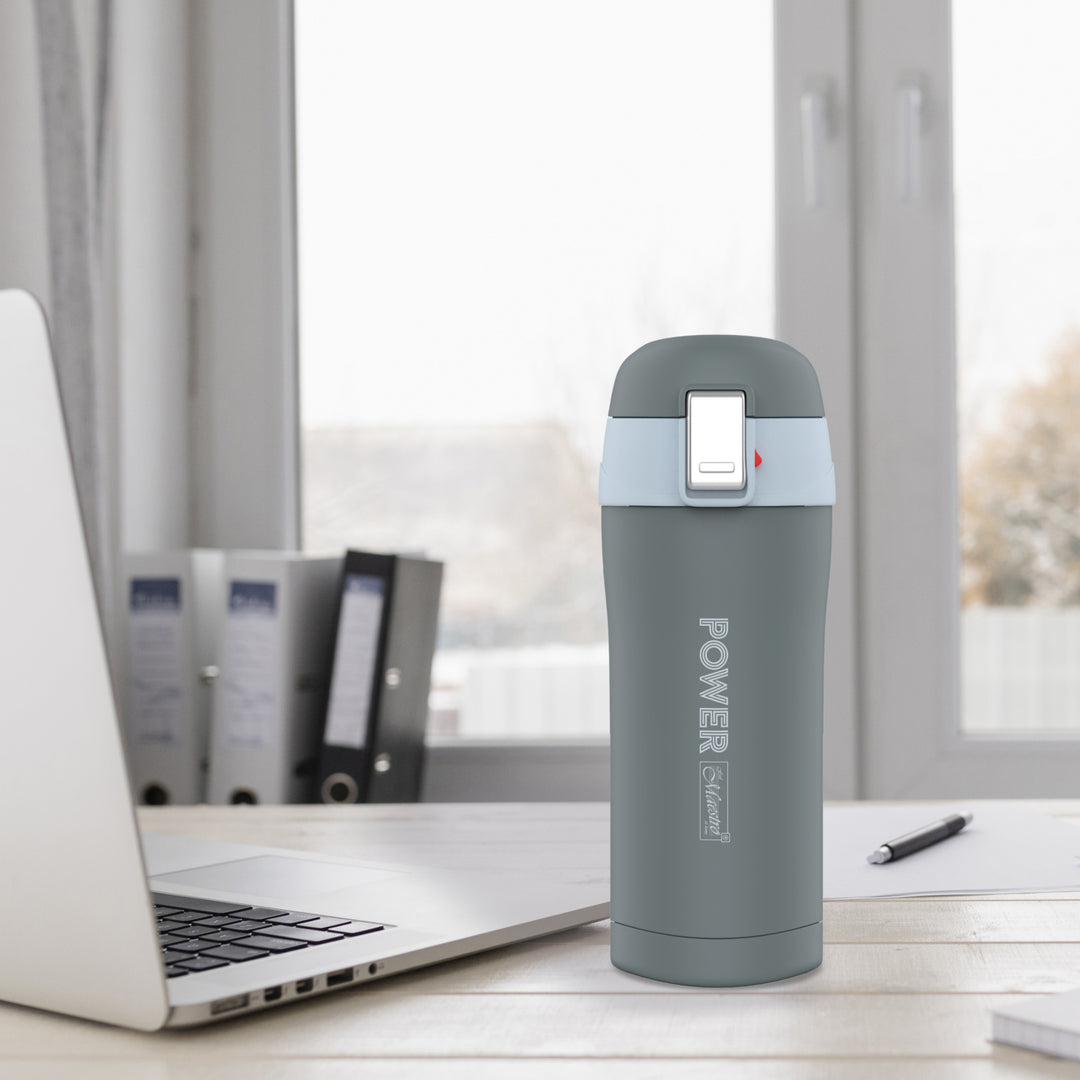 Maestro MR-1643 Power Thermobecher Kaffeebecher Thermoskanne Isolierbecher Isolierflasche aus Edelstahl für Warm- oder Kaltgetränke 400ml