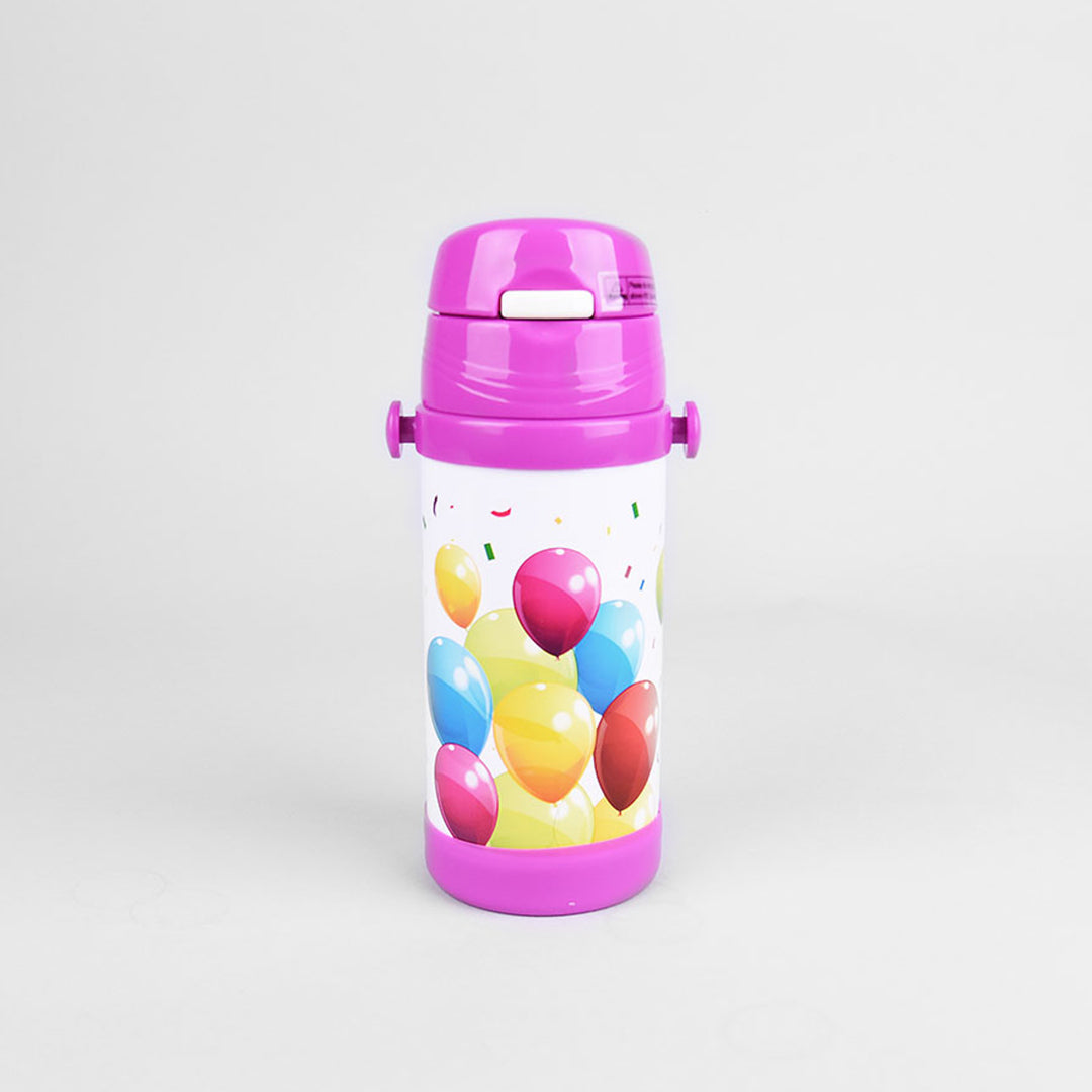 Thermobecher für Kinder aus hochwertigem Edelstahl Trinkflasche Vakuumisoliert (350ml, Rosa)