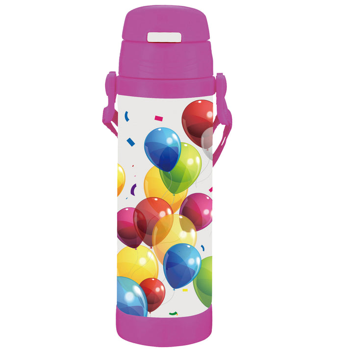 Thermobecher für Kinder aus hochwertigem Edelstahl Trinkflasche Vakuumisoliert (350ml, Rosa)