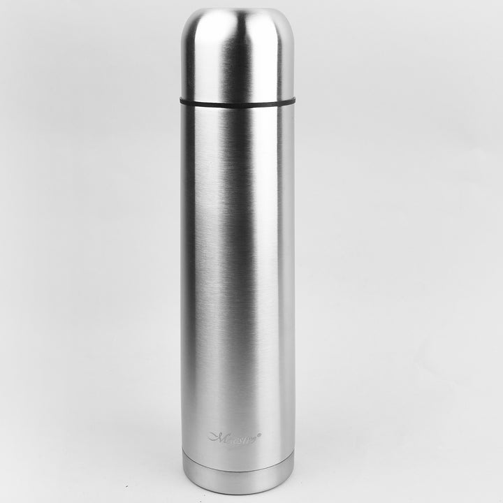 Thermoskanne aus Edelstahl Isolierflasche mit Trinkbecher und Tragetasche für Warm- oder Kaltgetränke (1000ml)